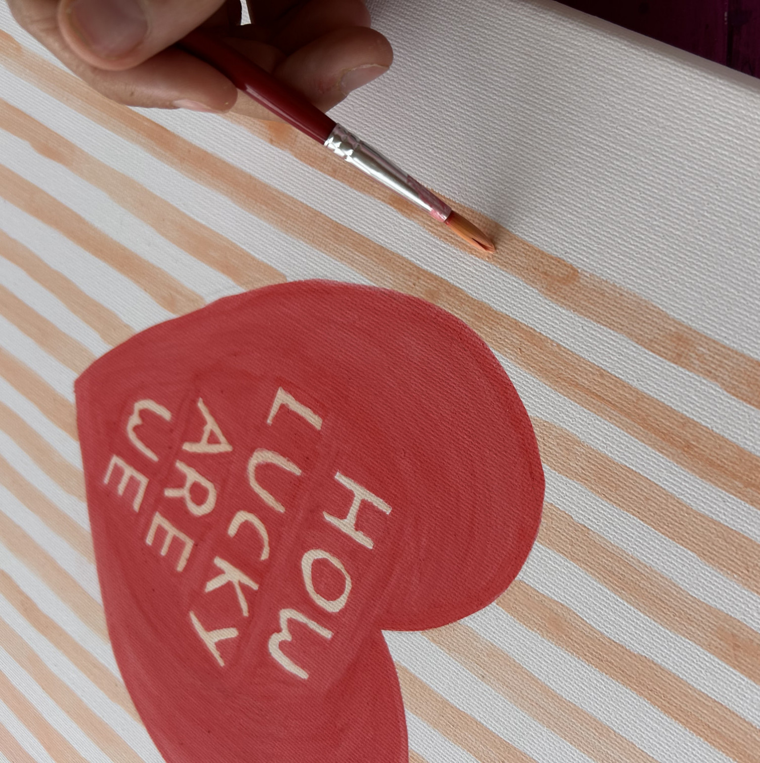 Handmade Painting How Lucky Are We